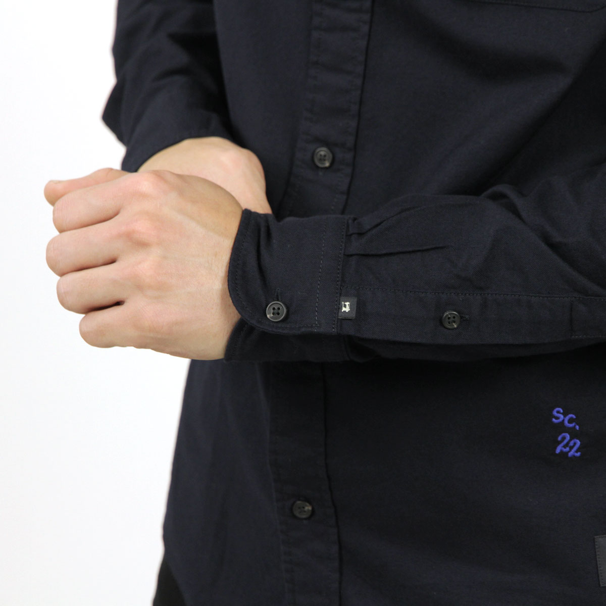 �����å�����ɥ����� ����� ��� ��������Ź SCOTCH��SODA Ĺµ����� �Х�ɥ��顼����� REGULAR FIT- COLLARLESS OXFORD SHIRT M 158445 0002 21435 78 NIGHT A39B B1C C1D D6E E06F