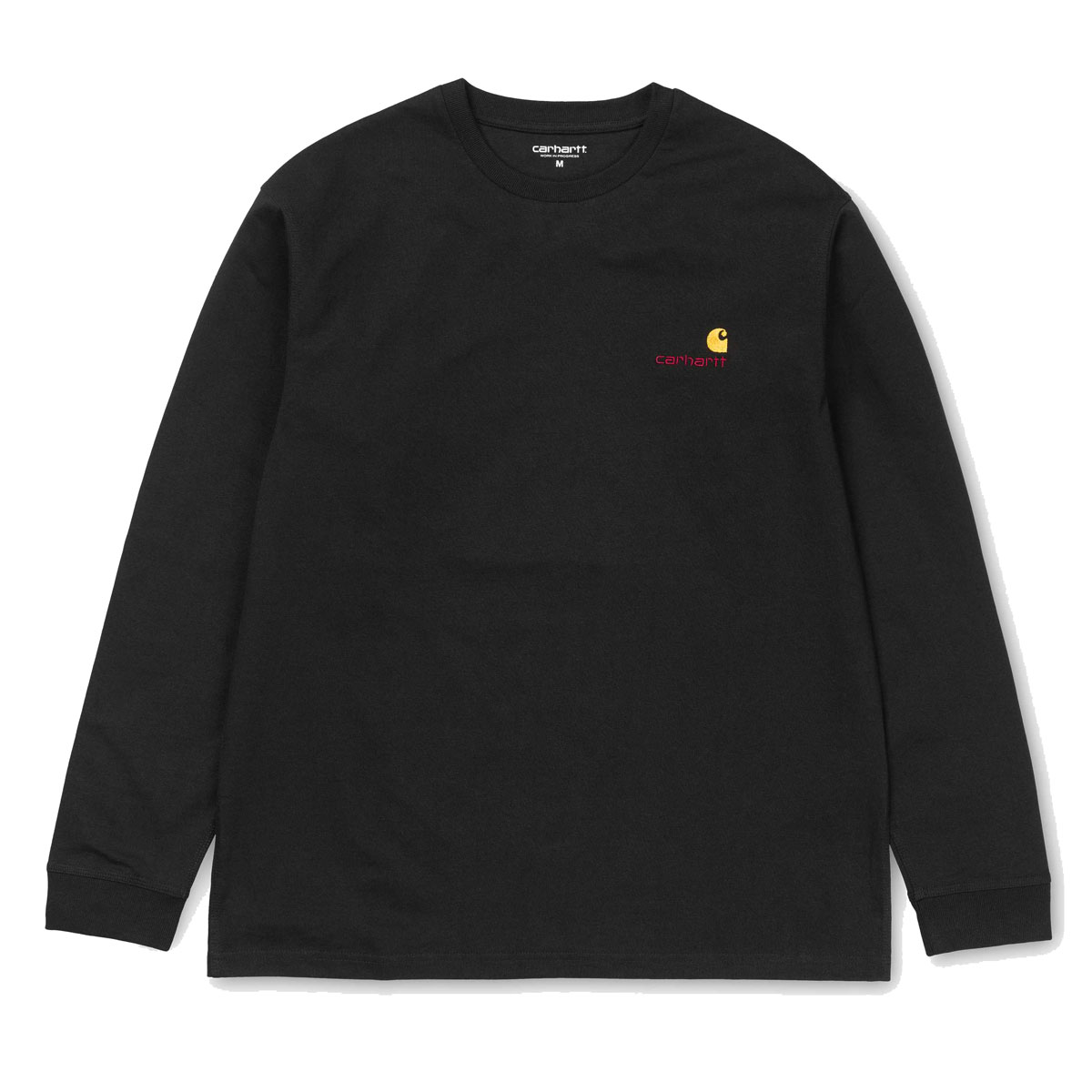 �����ϡ��� ����T ��� ������ CARHARTT WIP ĹµT����� LONG SLEEVE AMERICAN SCRIPT T-SHIRT BLACK I025712 AB0B B1C C1D D2E E13F
