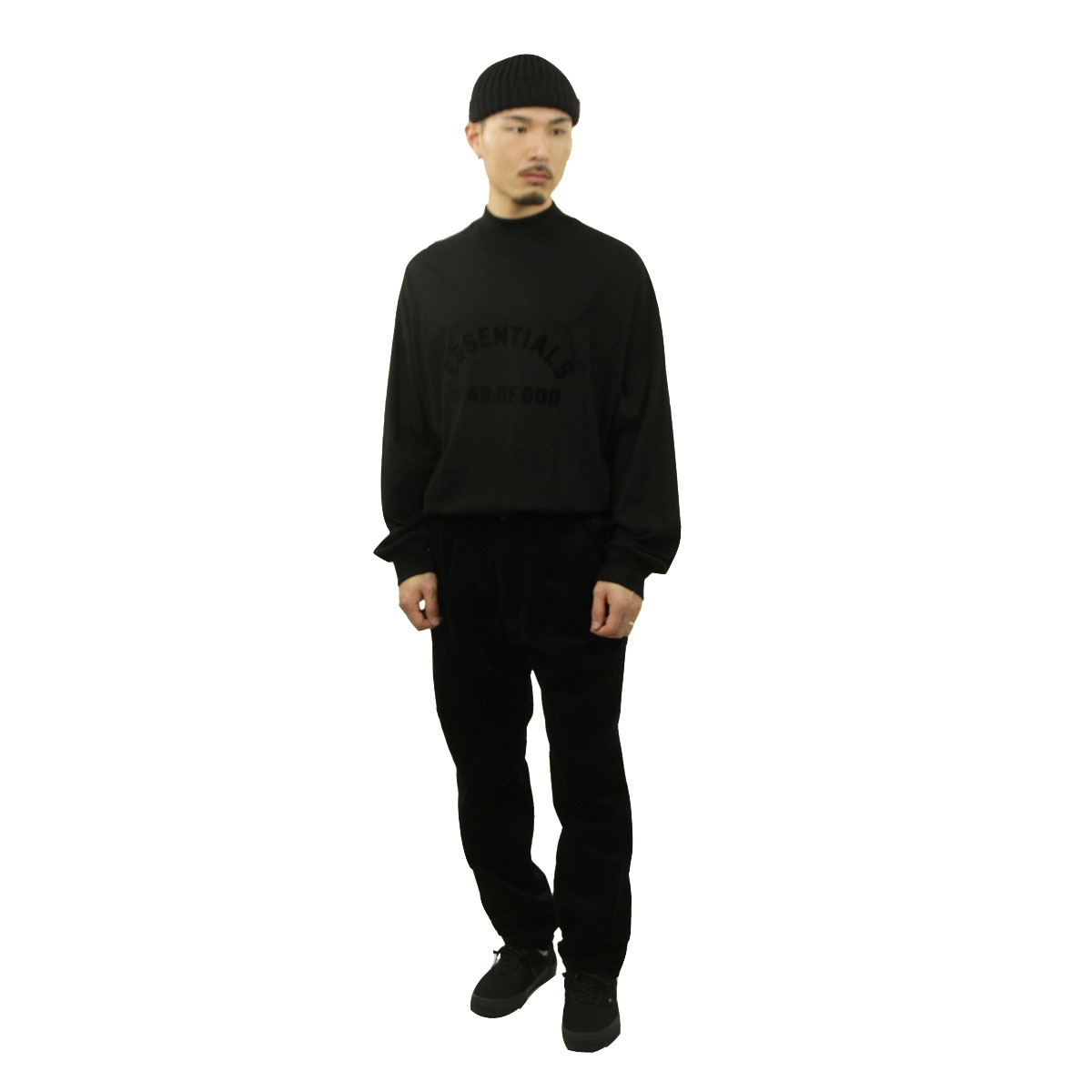 ե֥å fog essentials  ĹµT  FEAR OF GOD  ESSENTIALS FEAR OF GOD BONDING LONG SLEEVE T-SHIRT JET BLACK