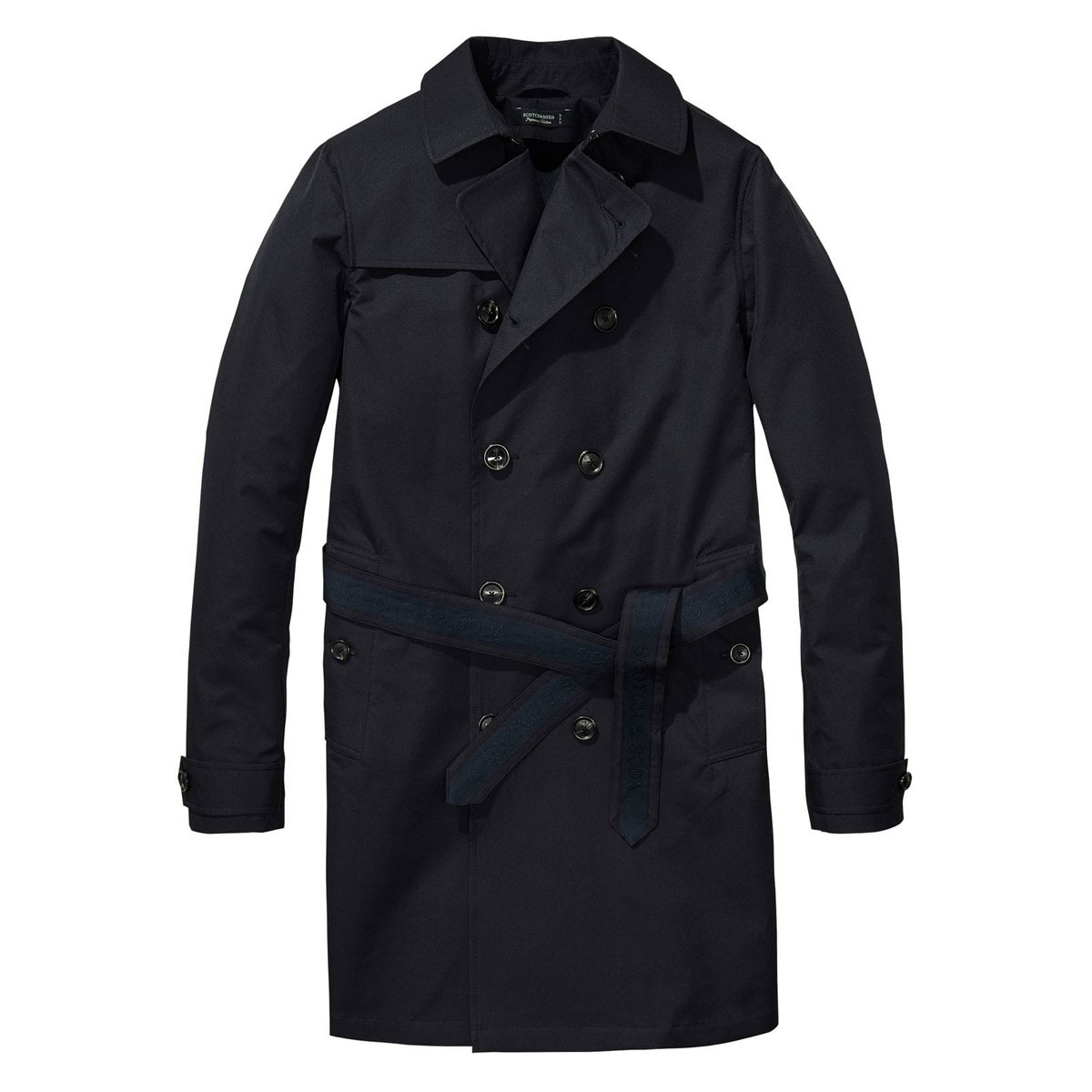åɥ SCOTCHSODA Ź   CLASSIC DOUBLE BREASTED TRENCH COAT 139242 0002 41121 NIGHT A39B B1C C1D D4E E06F