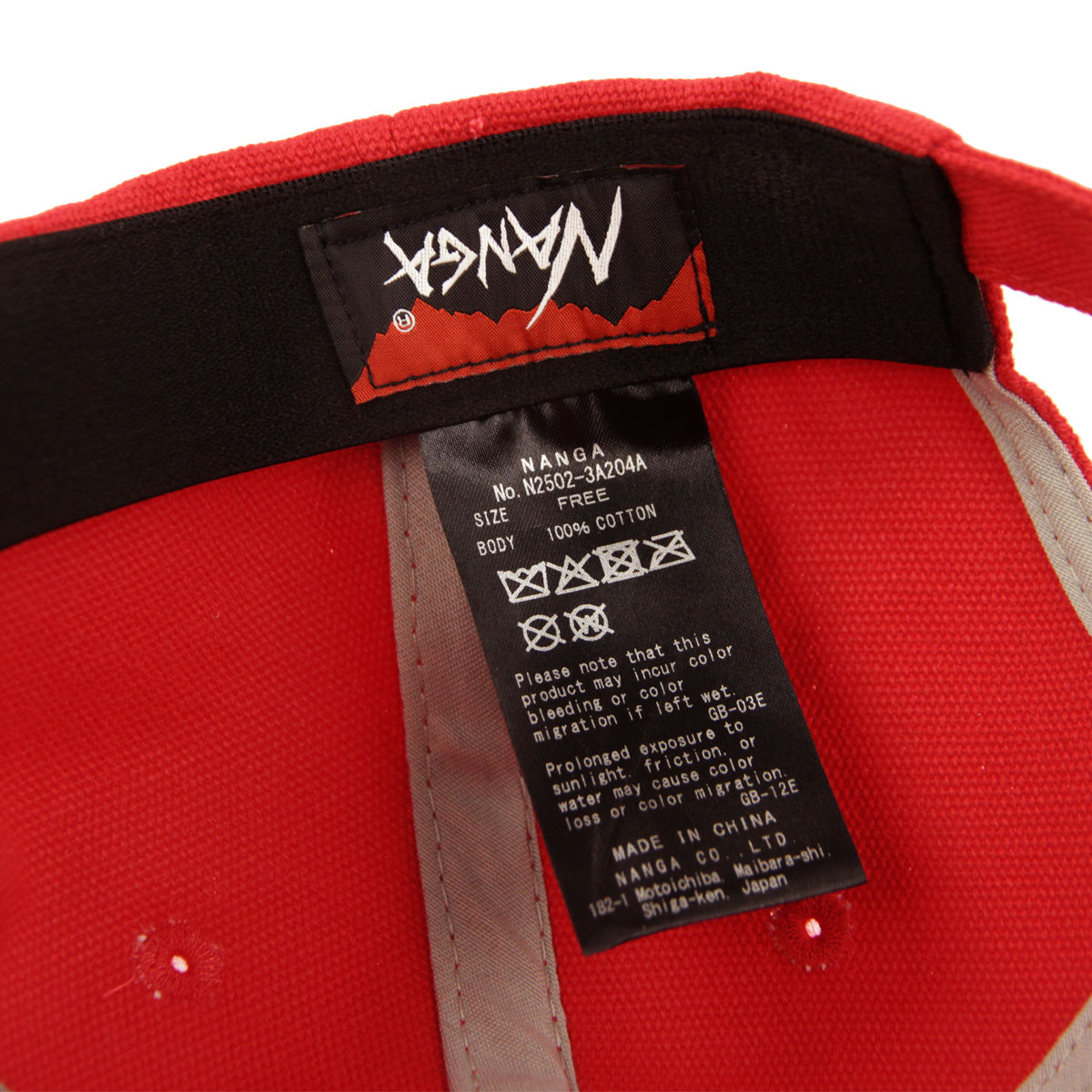 �ʥ� ��� ��ǥ����� ����å� ��������Ź NANGA �����Х� ��������å� CANVAS NNG LOGO CAP N2502-3A204A RED