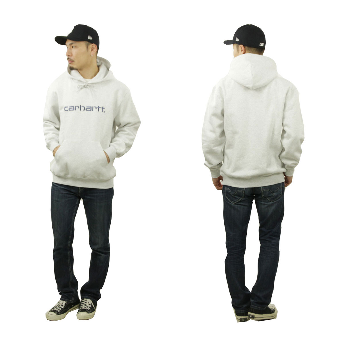 �����ϡ��� ��� �ѡ����� ������ CARHARTT WIP �ա��ǥ��� �ץ륪���С� ���� HOODED CARHARTT SWEATSHIRT I030547 ASH HEATHER / LIBERTY AB0B B1C C1D D5E E02F