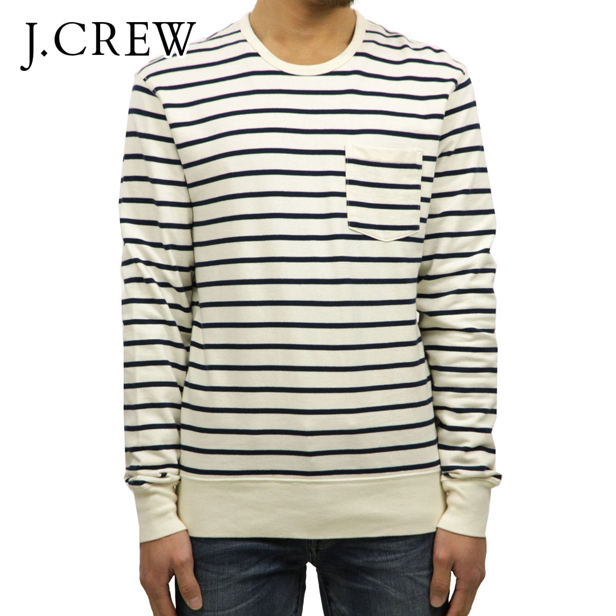 ���������롼 �������å� ��� ������ J.CREW �ȥ졼�ʡ�  STRIPED LIGHTWEIGHT FLEECE CREWNECK SWEATSHIRT A38B B1C C1D D5E E01F