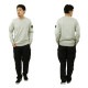 ���ȡ��󥢥����� ��� �������å� ������ STONE ISLAND ���롼�ͥå� ����ץ� �ȥ졼�ʡ� ORGANIC COTTON FLEECE GARMENT DYED REGULAR-FIT CREWNECK SWEATSHIRT PEARL GREY 6100060 S0051 V0061