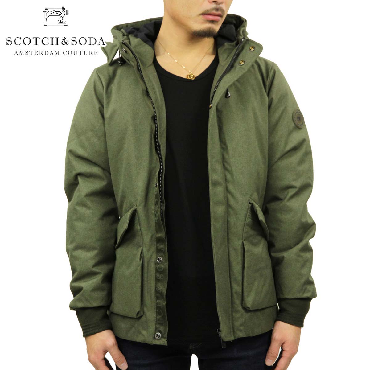 �����å�����ɥ����� �����󥸥㥱�å� ��� ��������Ź SCOTCH��SODA �����������㥱�å� SHORT HOODED JACKET ARMY MELANGE 154392 81846 47 A39B B1C C1D D4E E08F
