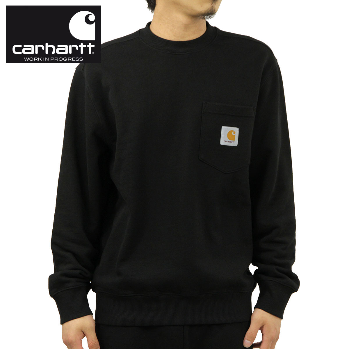 �����ϡ��� �ȥ졼�ʡ� ��� ��������Ź CARHARTT WIP ̵�� �ݥ��åȥ������å� ���ݥ���ȥ��� POCKET SWEATSHIRT BLACK I027681 89XX AB0B B1C C1D D5E E13F