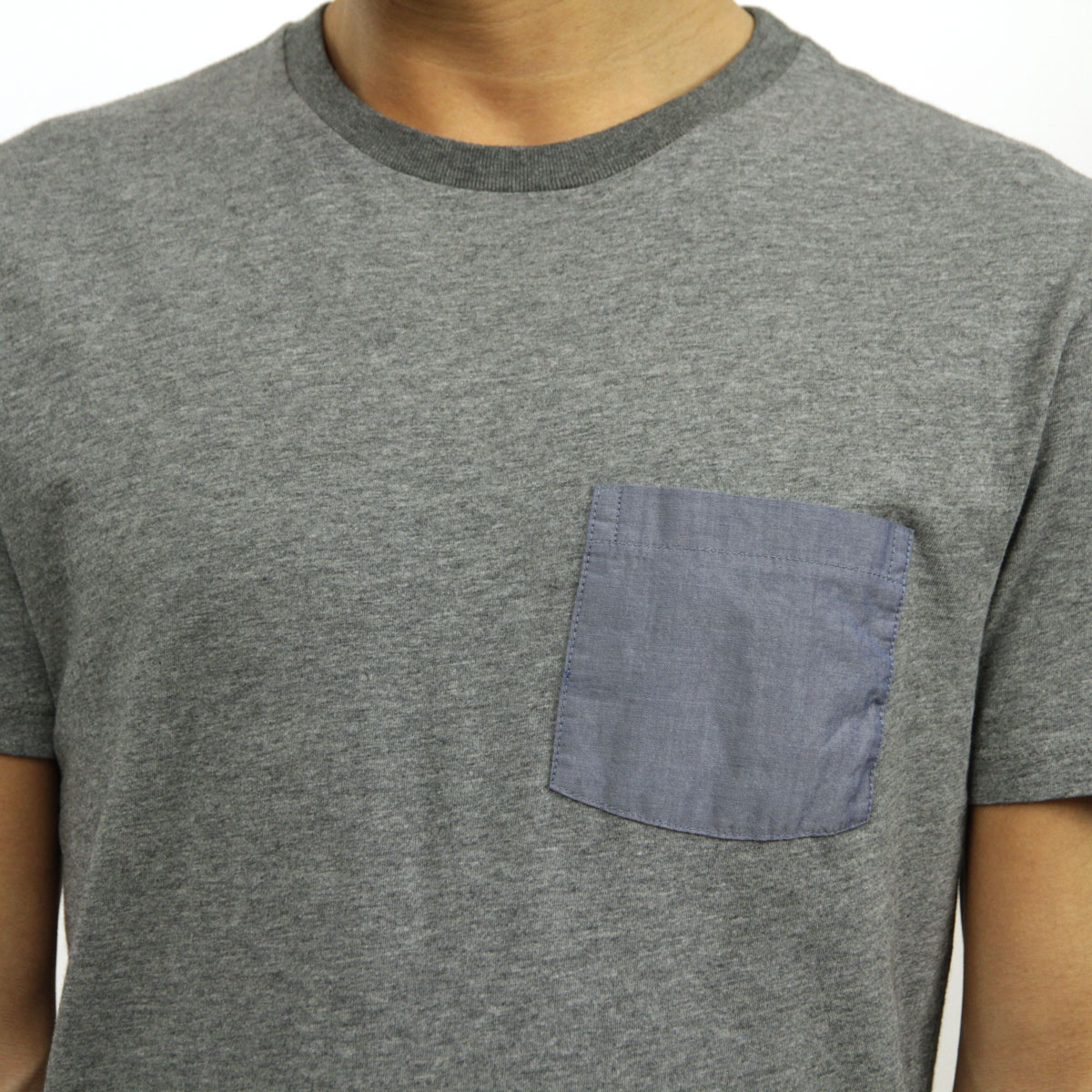 ���������롼 T����� ������ J.CREW ȾµT�����  CHAMBRAY POCKET T-SHIRT f3525 A38B B1C C1D D1E E02F