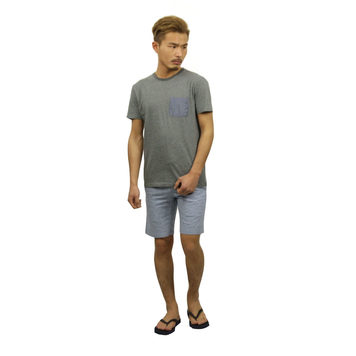 ���������롼 T����� ������ J.CREW ȾµT�����  CHAMBRAY POCKET T-SHIRT f3525 A38B B1C C1D D1E E02F