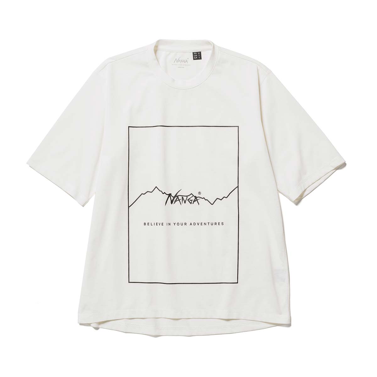 �ʥ� ��� ȾµT����� ��������Ź NANGA �ݥꥨ���ƥ� �ե졼����� DRY MIX FRAME LOGO TEE N2500-1M509A WHITE A16B B1C C1D D1E E01F