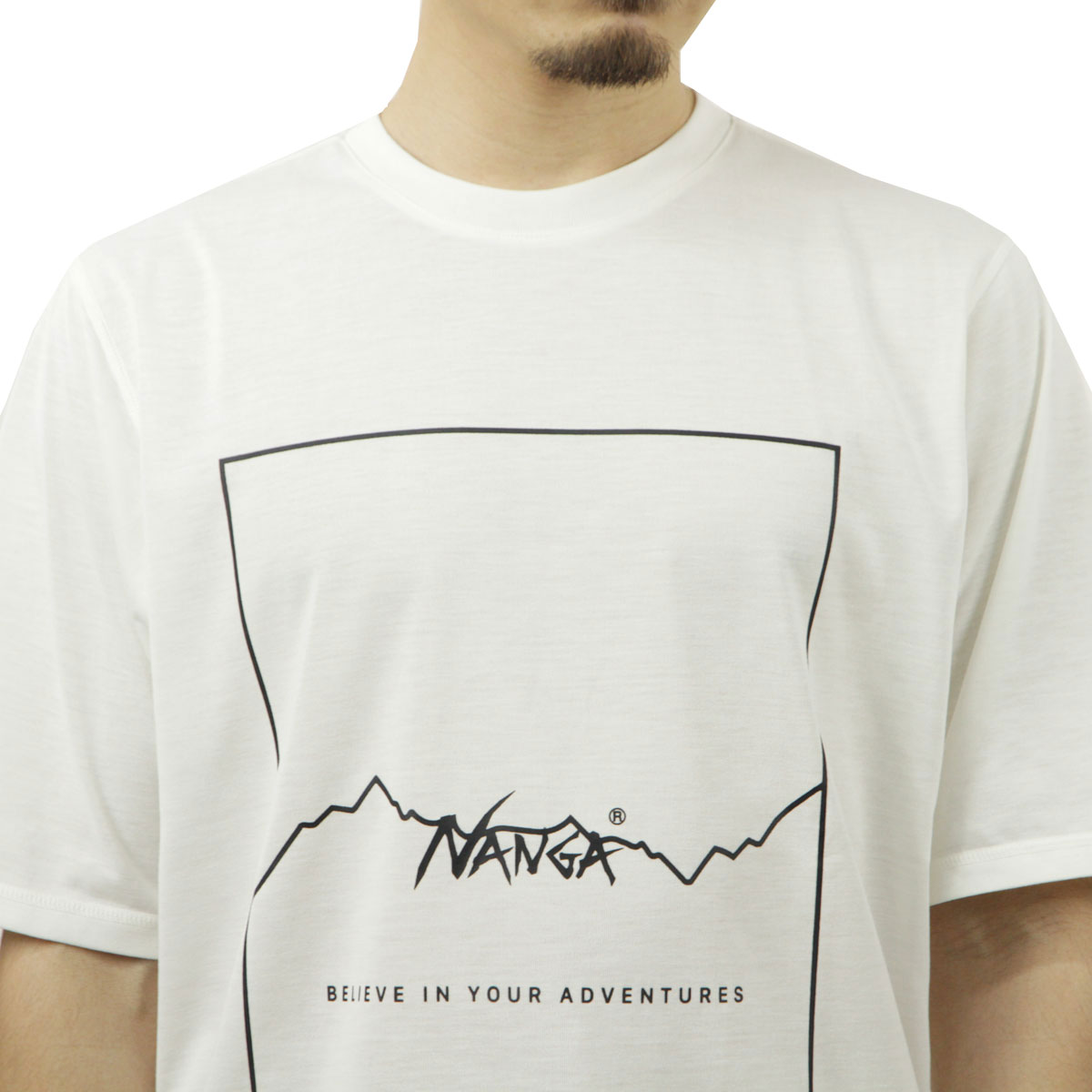 �ʥ� ��� ȾµT����� ��������Ź NANGA �ݥꥨ���ƥ� �ե졼����� DRY MIX FRAME LOGO TEE N2500-1M509A WHITE A16B B1C C1D D1E E01F