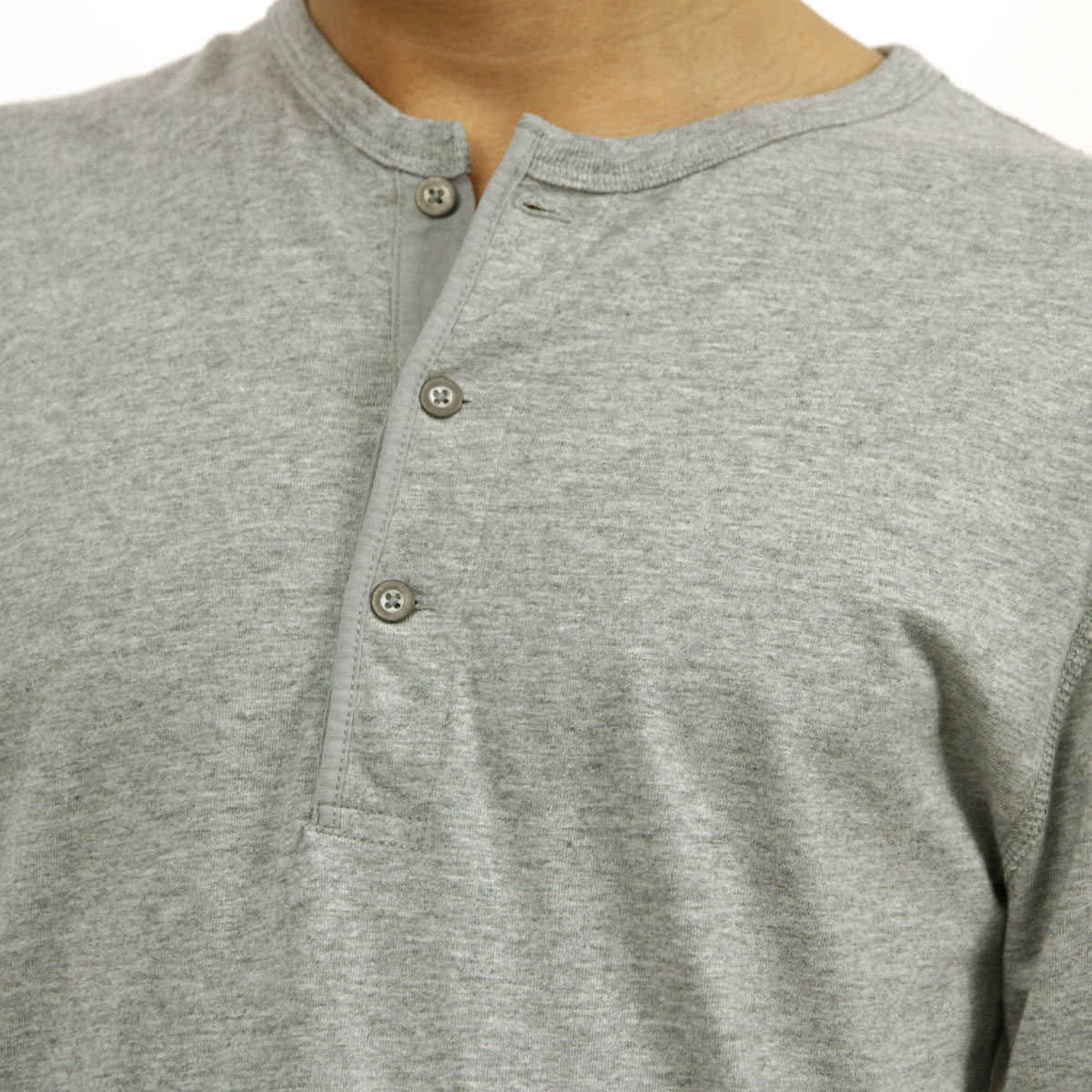 롼 T   J.CREW ĹµT HEATHERED HENLEY GREY D00S20