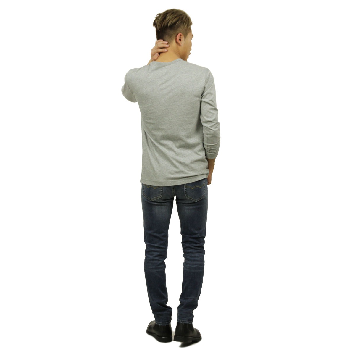 롼 T   J.CREW ĹµT HEATHERED HENLEY GREY D00S20