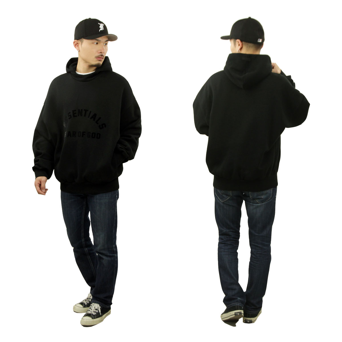 �ե������֥��å� fog essentials ��� �ѡ����� ������ FEAR OF GOD �ץ륪���С� �ա��ǥ��� ���� ESSENTIALS FEAR OF GOD BONDING HOODIE JET BLACK