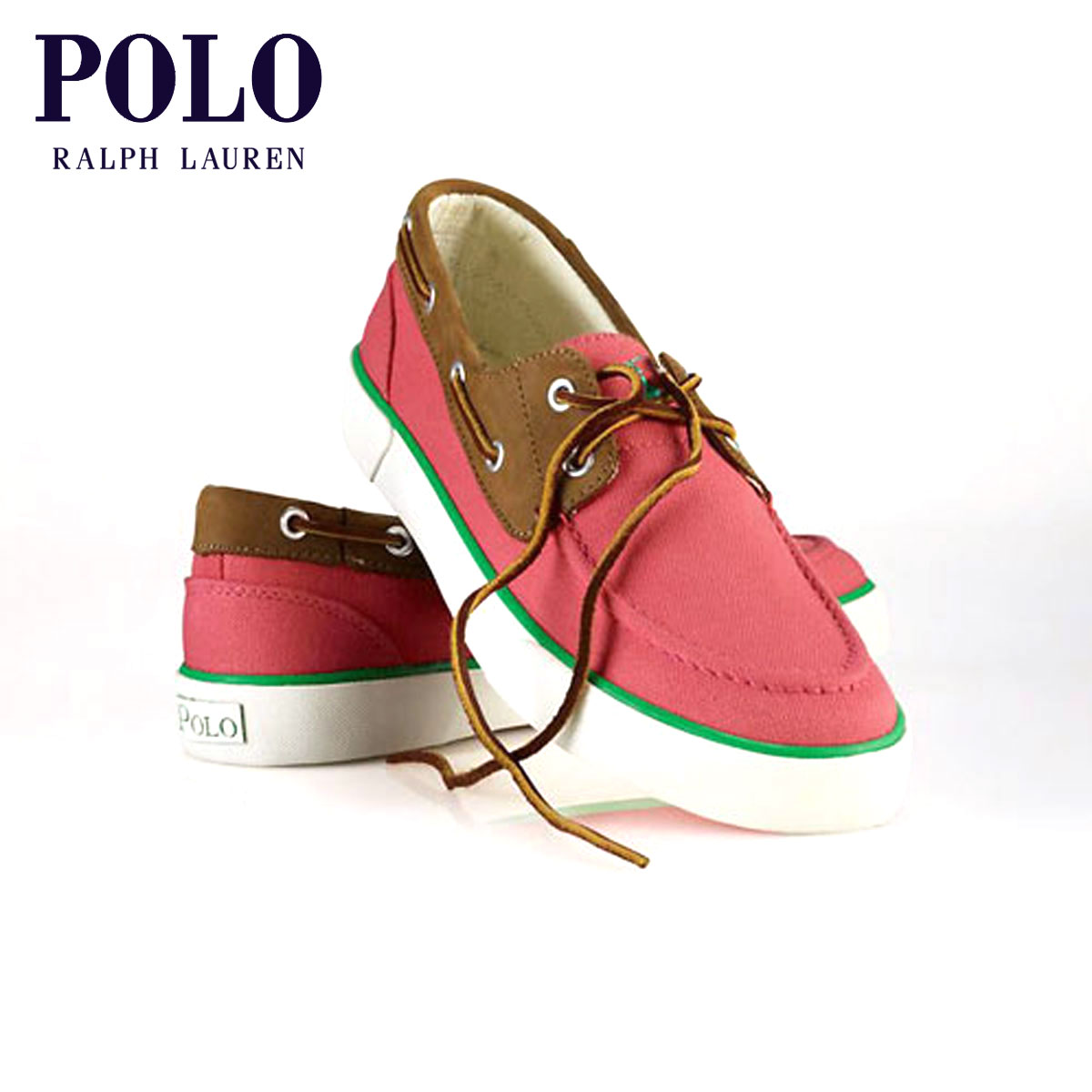 �ݥ� ���ե������ POLO RALPH LAUREN ������ ��� �����ѥ��ǥå����塼�� Rylander Canvas Boat Shoe PINK A05B B1C C4D D6E E11F