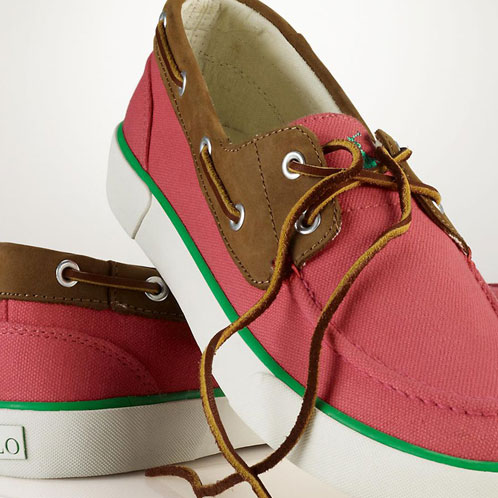 �ݥ� ���ե������ POLO RALPH LAUREN ������ ��� �����ѥ��ǥå����塼�� Rylander Canvas Boat Shoe PINK A05B B1C C4D D6E E11F
