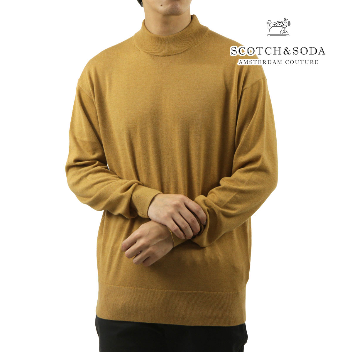 �����å�����ɥ����� ��� �������� ��������Ź SCOTCH��SODA ��å��ͥå� Ĺµ �˥å� CORE DROPPED SHOULDER MOCK NECK PULLOVER SWEATER D 179184 25403 LIGHT CAMEL A39B B1C C1D D7E E18F