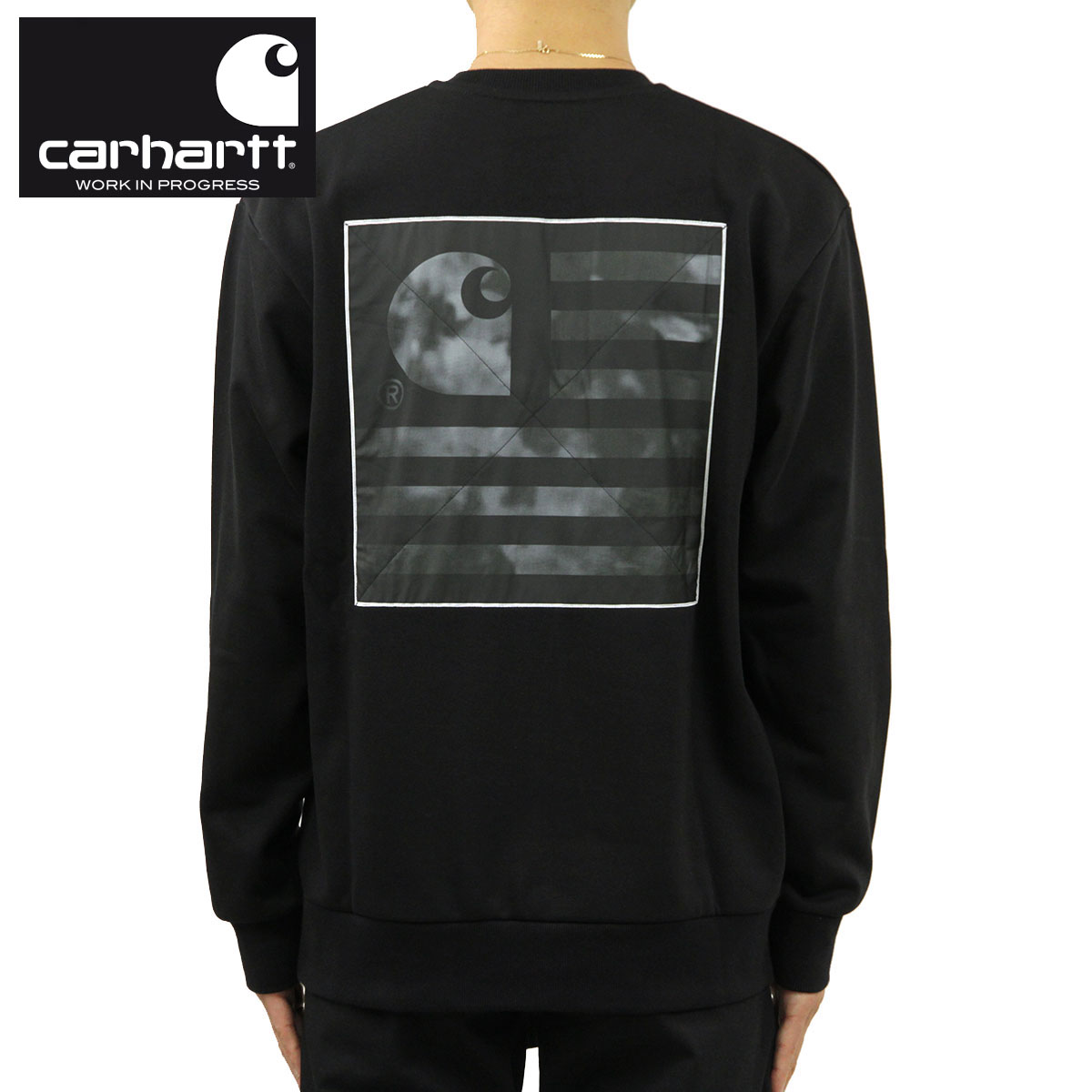 �����ϡ��� �ȥ졼�ʡ� ��� ��������Ź CARHARTT WIP ̵�� �Хå��ץ��ȥ������å� STATE CHROMO SWEATSHIRT BLACK I027713 89 AB0B B1C C1D D5E E13F