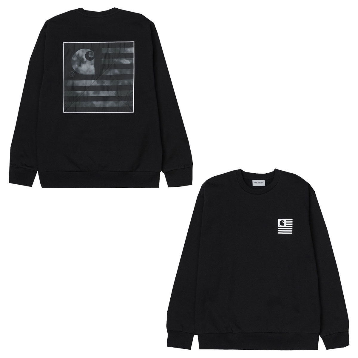 �����ϡ��� �ȥ졼�ʡ� ��� ��������Ź CARHARTT WIP ̵�� �Хå��ץ��ȥ������å� STATE CHROMO SWEATSHIRT BLACK I027713 89 AB0B B1C C1D D5E E13F