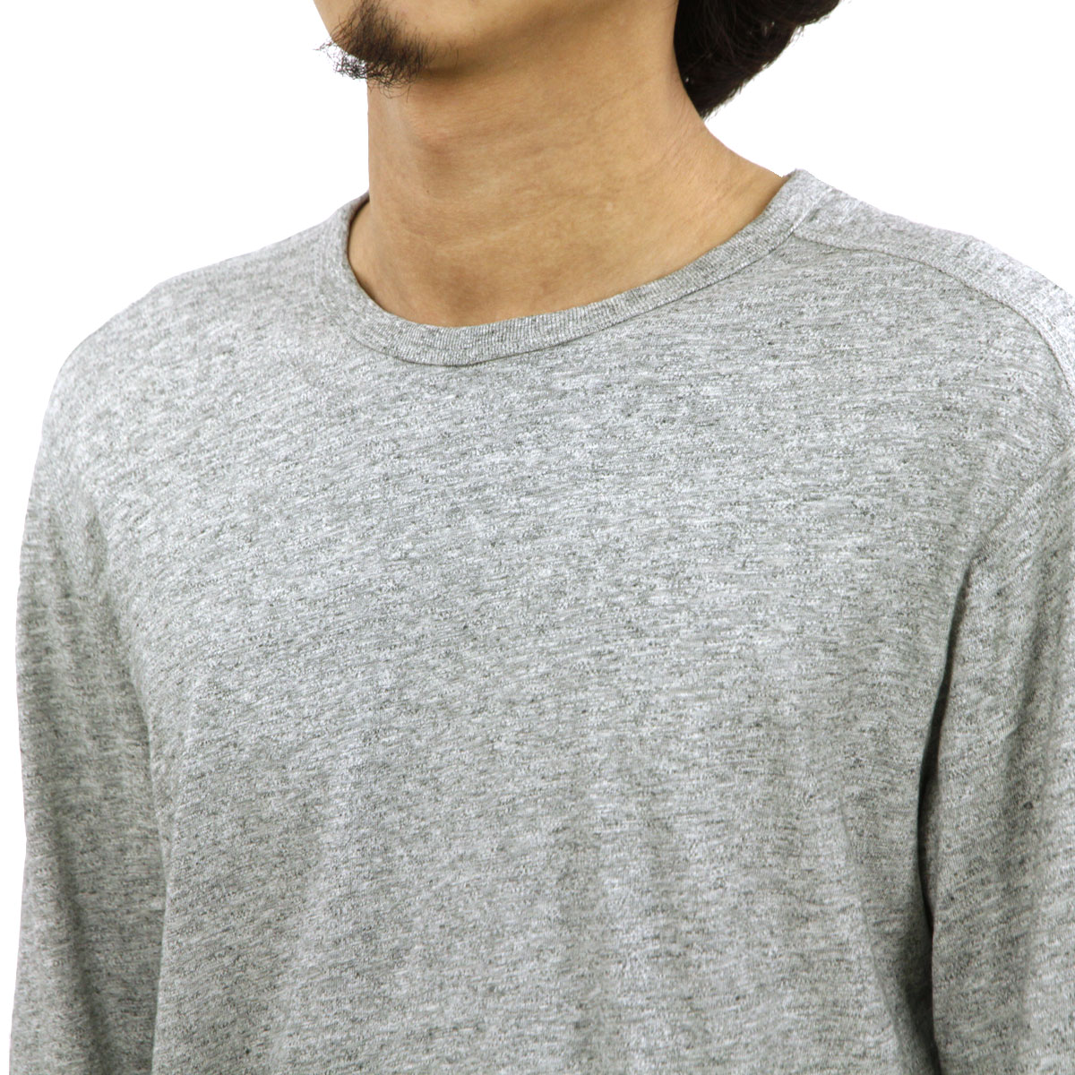 롼 T   J.CREW ĹµT LONG-SLEEVE TEXTURED COTTON T-SHIRT b4786 D00S20