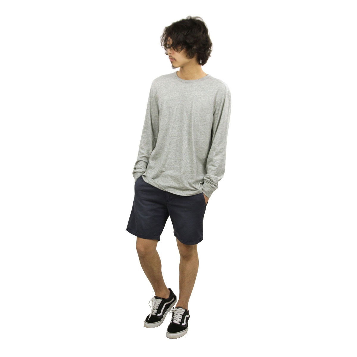롼 T   J.CREW ĹµT LONG-SLEEVE TEXTURED COTTON T-SHIRT b4786 D00S20