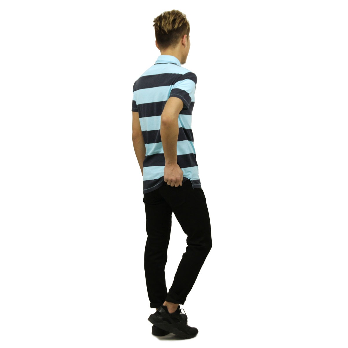 ����ꥫ�󥤡����� �ݥ������ ��� ������ AMERICAN EAGLE Ⱦµ�ݥ������  AE Striped Jersey Polo 2165-7192 BLUE A04B B1C C1D D3E E07F