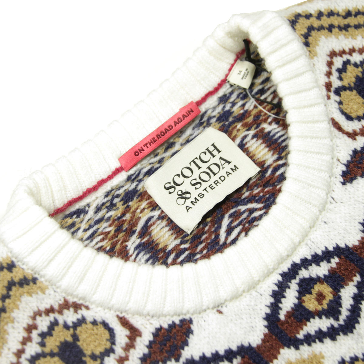 �����å�����ɥ����� ��� �������� ��������Ź SCOTCH��SODA ���롼�ͥå� Ĺµ �˥å� DROPPED SHOULDER JACQUARD ALL OVER CREW SWEATER D 178529 25402 FAIRISLE DISTORTED AOP A39B B1C C1D D7E E04F