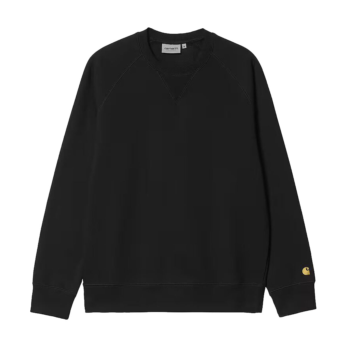 �����ϡ��� ��� �������å� ������ CARHARTT WIP ���롼�ͥå� �ȥ졼�ʡ� CHASE SWEATSHIRT BLACK/GOLD I033660 00FXX