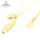 ϥ HARIM Ź ͥå쥹 NEW LEEF FEATHER VERY SHINE K18COATING NECKLACE HRP080 VG A82B B3C C3D D8E E33F