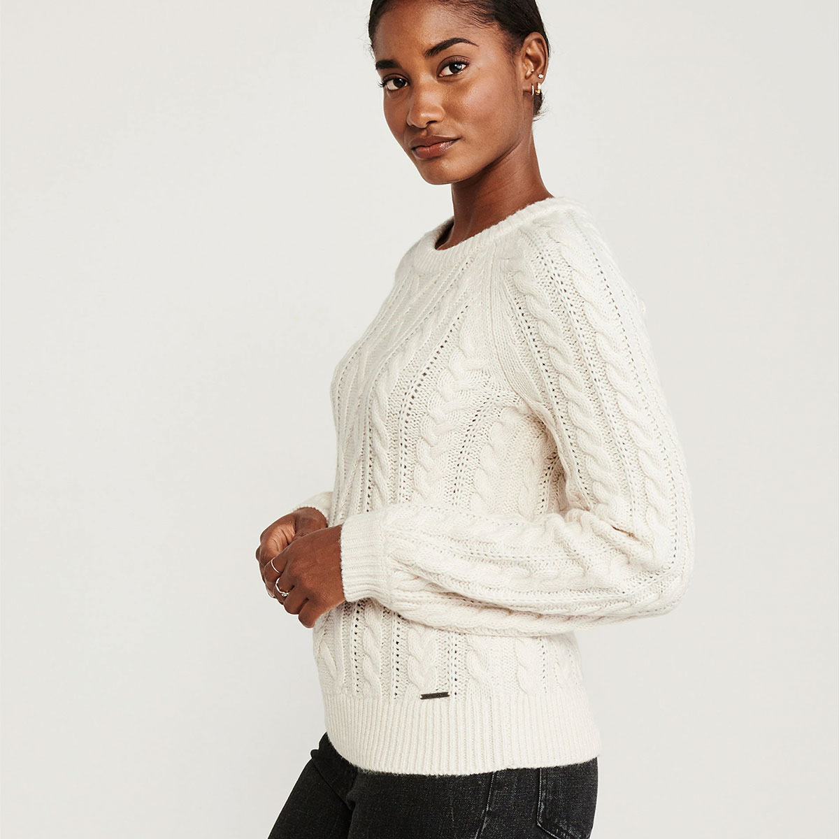���Х��� �������� ��ǥ����� ������ Abercrombie��Fitch ���롼�ͥå��������� Cable Crew Sweater 150-490-1199-101 A02B B2C C1D D7E E01F