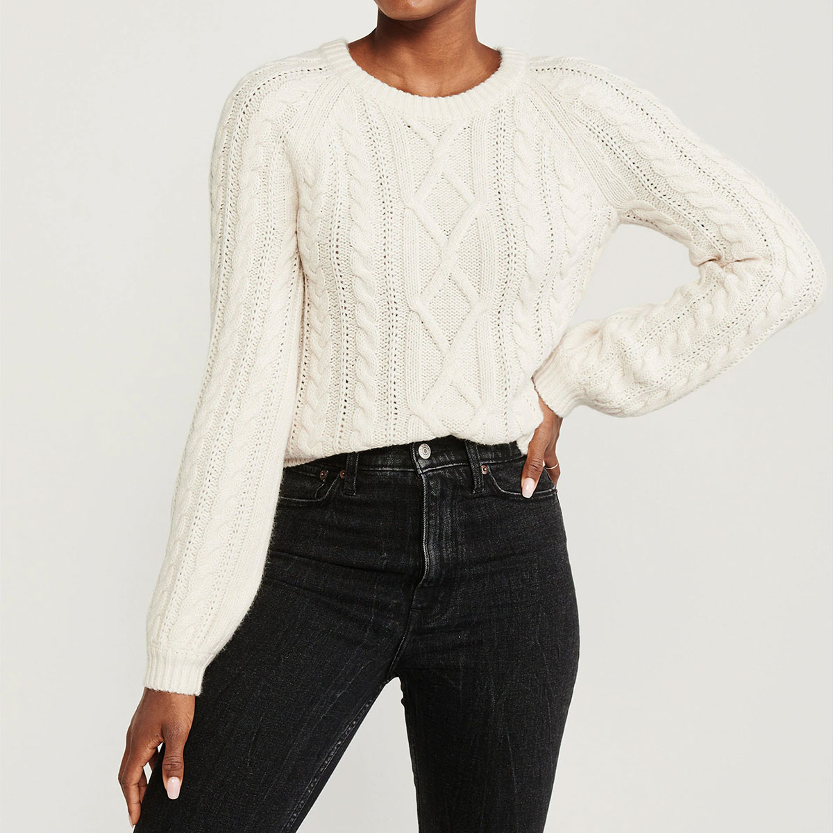 ���Х��� �������� ��ǥ����� ������ Abercrombie��Fitch ���롼�ͥå��������� Cable Crew Sweater 150-490-1199-101 A02B B2C C1D D7E E01F