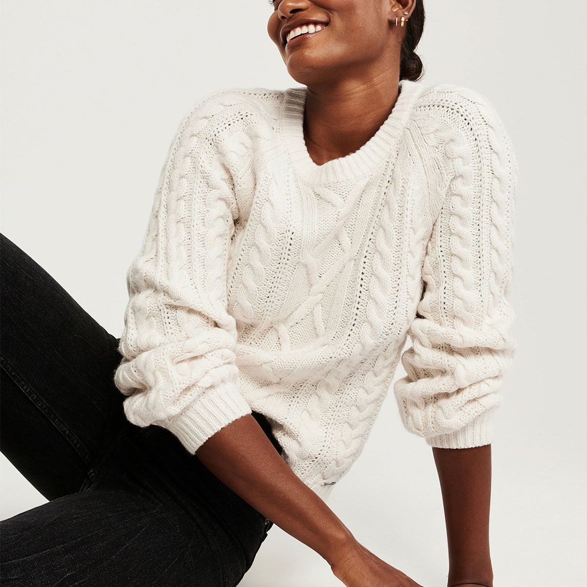 ���Х��� �������� ��ǥ����� ������ Abercrombie��Fitch ���롼�ͥå��������� Cable Crew Sweater 150-490-1199-101 A02B B2C C1D D7E E01F