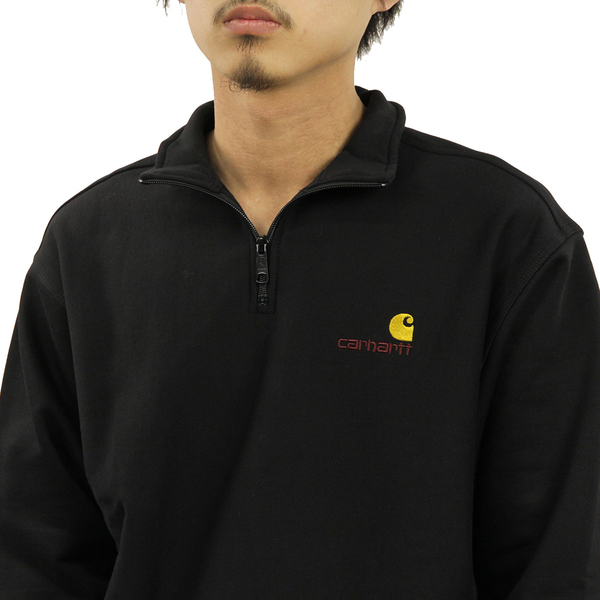 �����ϡ��� �ȥ졼�ʡ� ��� ��������Ź CARHARTT WIP ̵�� �ϡ��ե��åץȥ졼�ʡ� �������å� ���ݥ���ȥ��� HALF ZIP AMERICAN SCRIPT SWEATSHIRT BLACK I027014 89XX AB0B B1C C1D D5E E13F