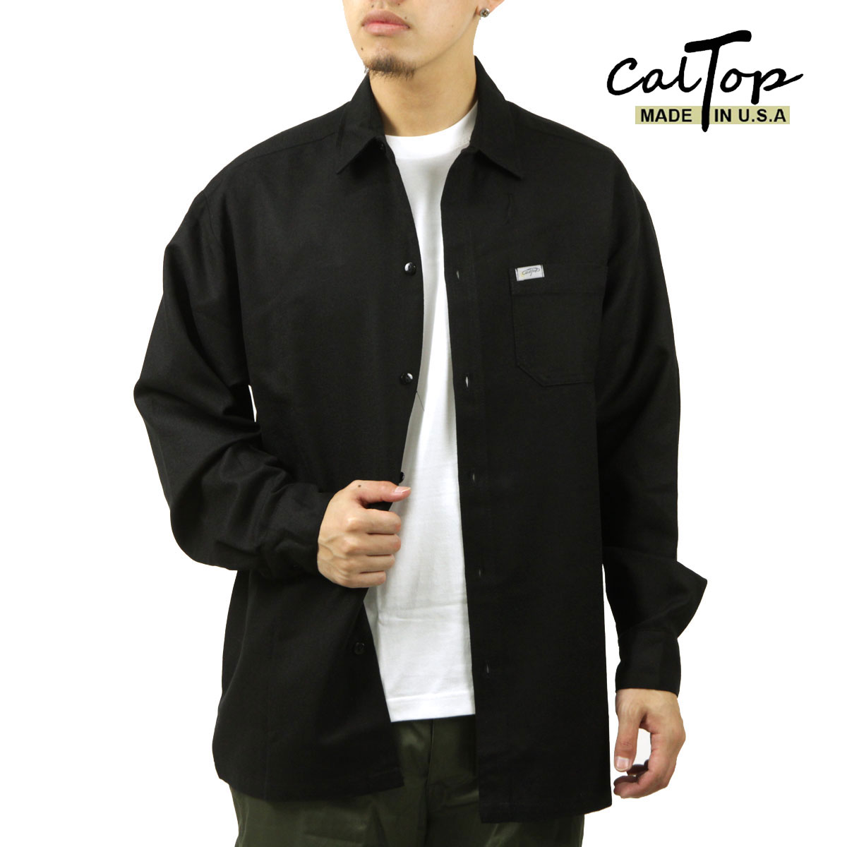 �����ȥå� ��� Ĺµ����� ������ CALTOP �����奢�륷��� CALTOP SOLID LONG SLEEVE SHIRTS 2000 Ĺµ �����ȥå� ����ȥå� ����åɥ����  AC3B B1C C1D D6E E13F