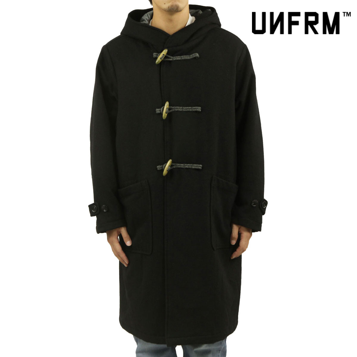 ��˥ե����� �����ȥɥ� ����������� ��� ���åե륳���� ��������Ź UNFRM OUTDOOR STANDARD �������� ���㥱�å� TOP FLANO by BISHU DUFFLE COAT AW-4119-BK1 BLACK