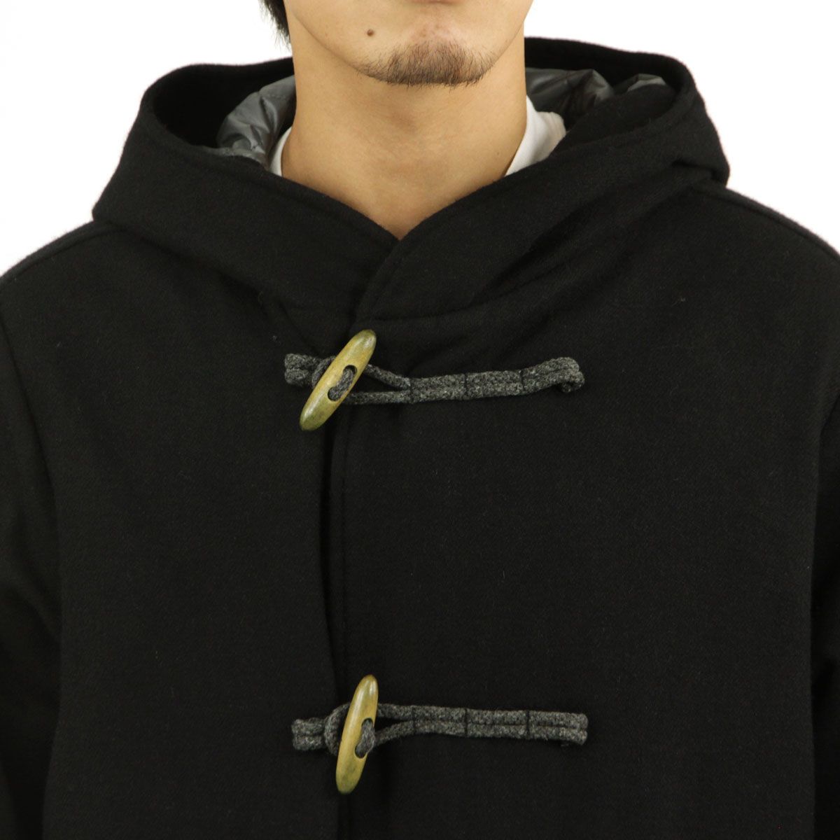 ��˥ե����� �����ȥɥ� ����������� ��� ���åե륳���� ��������Ź UNFRM OUTDOOR STANDARD �������� ���㥱�å� TOP FLANO by BISHU DUFFLE COAT AW-4119-BK1 BLACK