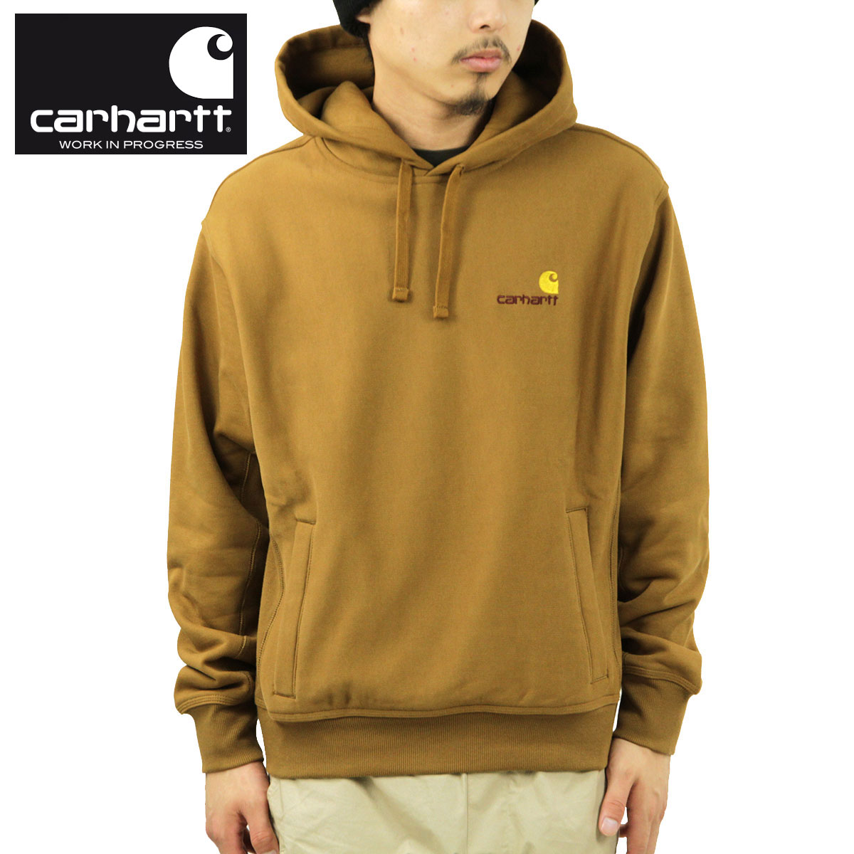 �����ϡ��� �ѡ����� ��� ��������Ź CARHARTT WIP ̵�� �ץ륪���С��ѡ����� ���ݥ���ȥ��� HOODED AMERICAN SCRIPT SWEATSHIRT HAMILTON BROWN I027041 HZ AB0B B1C C1D D5E E04F
