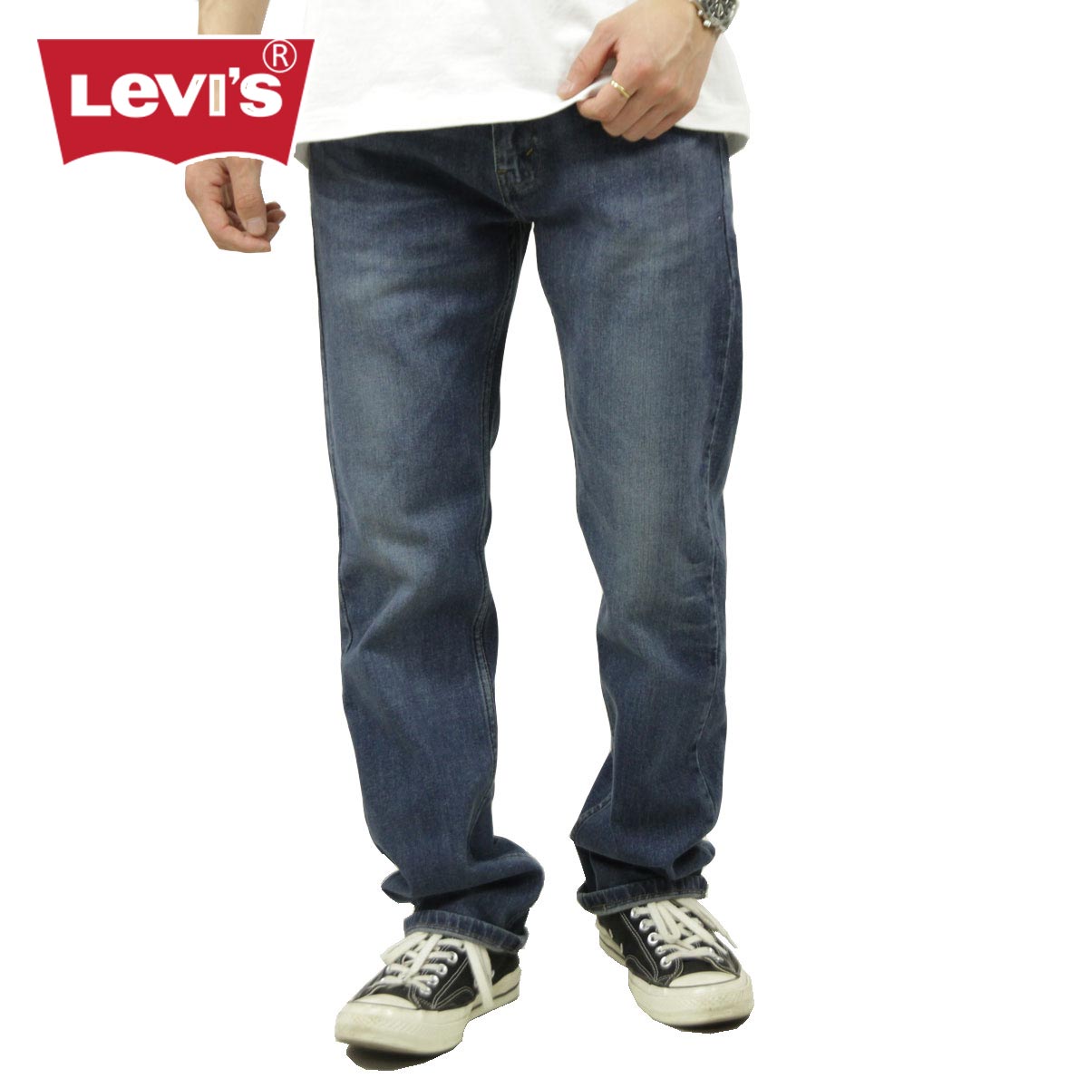 �꡼�Х��� 505 ��� ������ LEVI'S ������ �쥮��顼�ե��å� ���ȥ졼�� ���ȥ�å� �ǥ˥� ������ �ߥǥ����� ���顼 LEVIS 505 REGULAR FIT STRAIGHT STRETCH DENIM JEANS MID COLOR 00505-2222 A30B B1C C2D D1E E06F