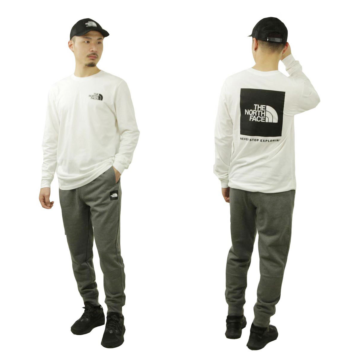 �Ρ����ե����� ��� ����T ������ THE NORTH FACE �Хå��ץ��� ĹµT����� �������� LONG SLEEVE BOX NSE TEE NF0A87NN FN4 WHITE A14B B1C C1D D2E E13F