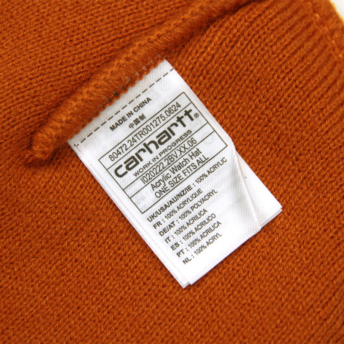 �����ϡ��� ��� ��ǥ����� �˥å�˹ ������ CARHARTT WIP ˹�� �˥åȥ���å� �ӡ��ˡ� ���� ACRYLIC WATCH HAT TURMERIC I020222 2BVXX