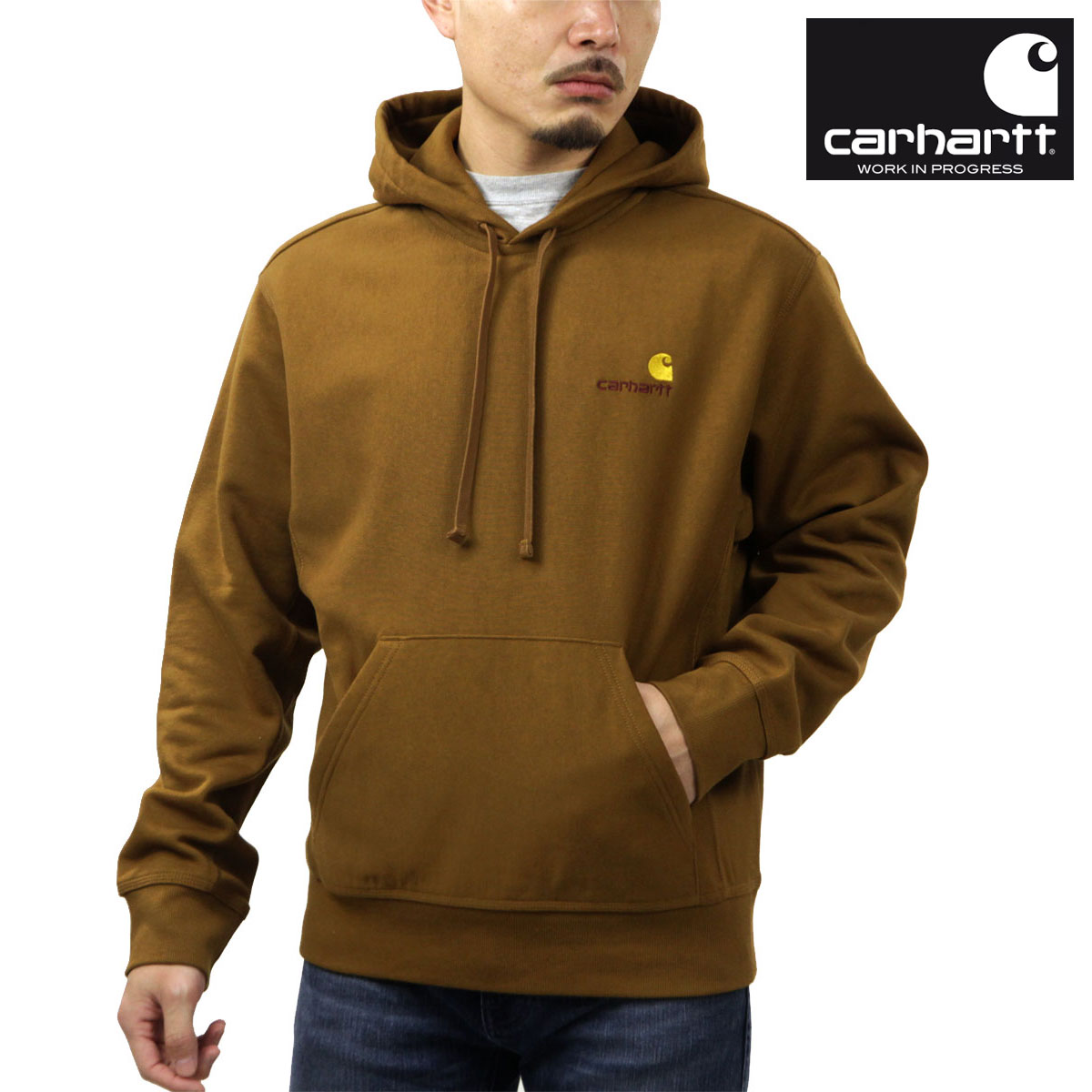 �����ϡ��� ��� �ѡ����� ������ CARHARTT WIP �ץ륪���С� ���� �ա��ǥ��� HOODED AMERICAN SCRIPT SWEATSHIRT MARRONE HAMILTON I028279  AB0B B1C C1D D5E E04F