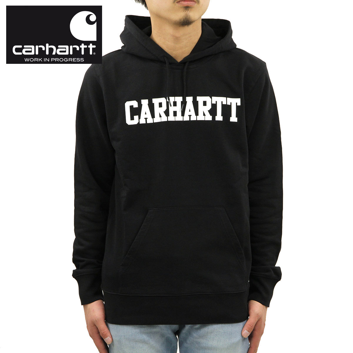 �����ϡ��� �ѡ����� ��� ��������Ź CARHARTT WIP ̵�� �ץ륪���С��ѡ����� ���ݥ���ȥ��� HOODED COLLEGE SWEATSHIRT BLACK/WHITE I024669 89 AB0B B1C C1D D5E E13F