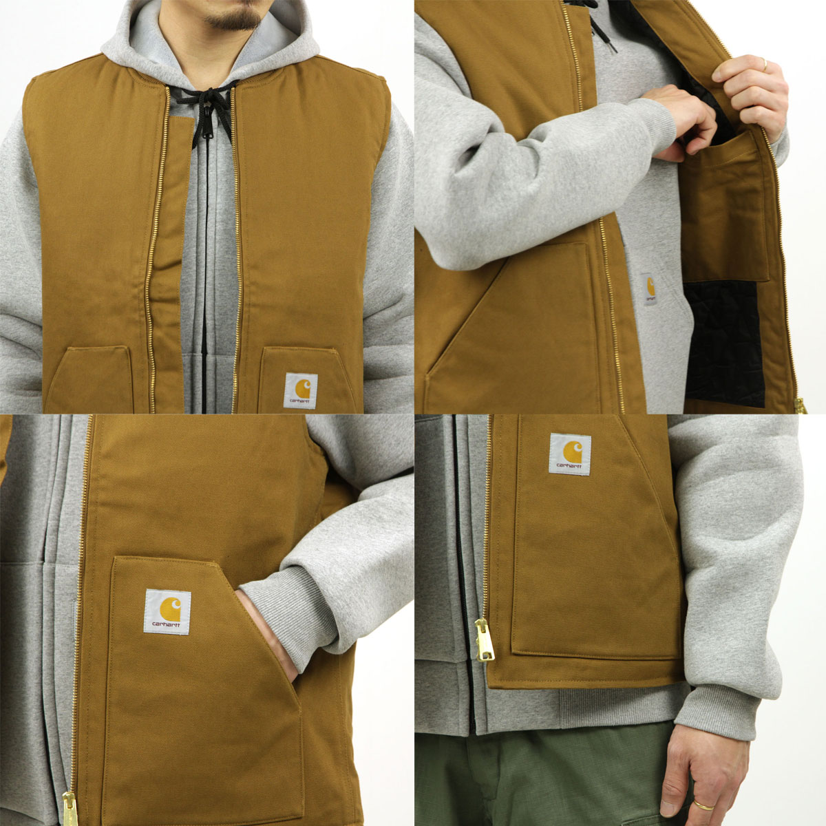 �����ϡ��� �٥��� ��� ������ CARHARTT WIP �٥��� �������� VEST RIGID HAMILTON BROWN I028423 HZ AB0B B1C C1D D4E E04F