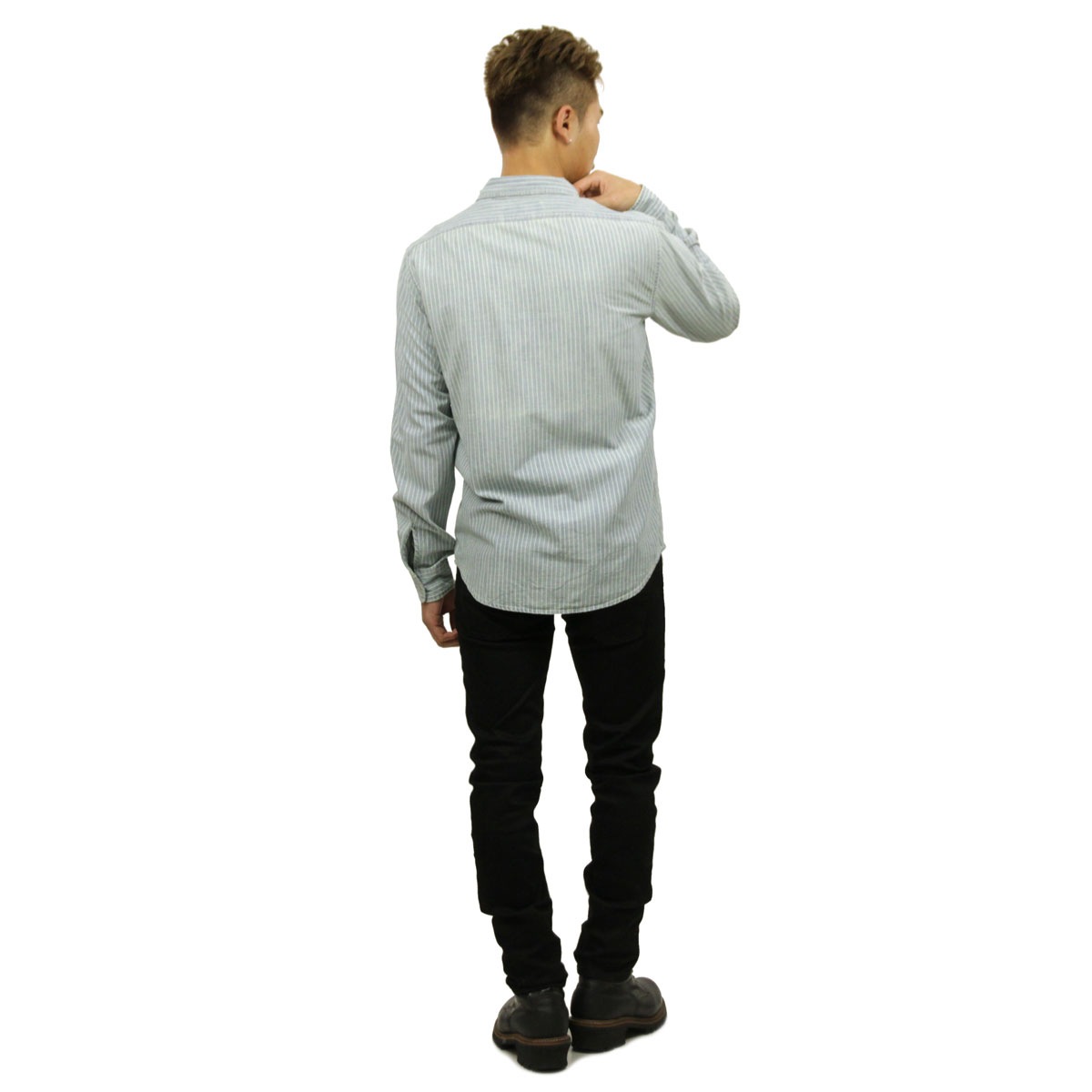 �ǥ˥ॢ��ɥ��ץ饤 �ݥ� ���ե������ ����� ��� ������ DENIM��SUPPLY RALPH LAUREN Ĺµ�����  STRIPED CHAMBRAY WORKSHIRT A44B B1C C1D D6E E07F