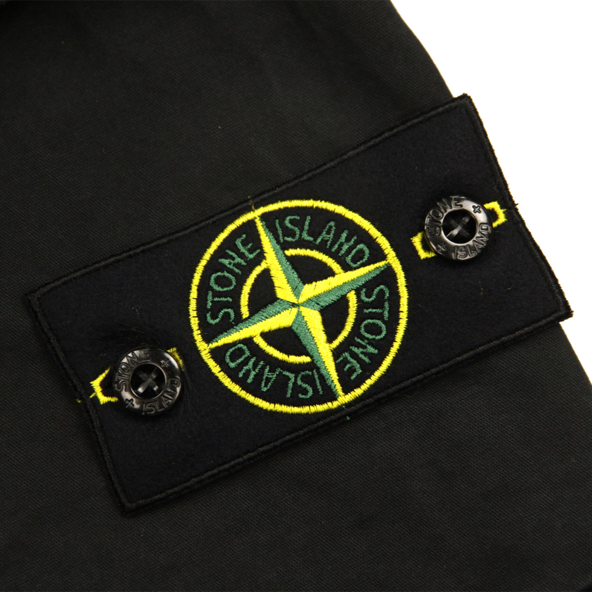 ���ȡ��󥢥����� ��� �ȥ饦�����ѥ�� ������ STONE ISLAND ���åȥ� �������ѥ�� ORGANIC COTTON STRETCH BROKEN TWILL GARMENT DYED 'OLD' EFFECT CARGO TROUSER PANTS BLACK 3100051 S0004 V0129