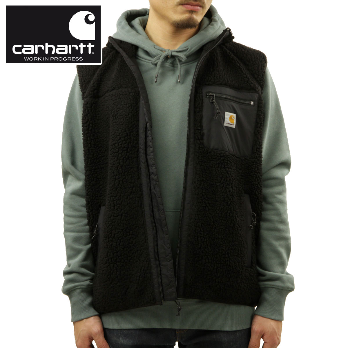 �����ϡ��� �٥��� ��� ������ CARHARTT WIP �ܥ��٥��� �������� PRENTIS VEST LINER BLACK/BLACK I035698 00EXX AB0B B1C C1D D4E E13F