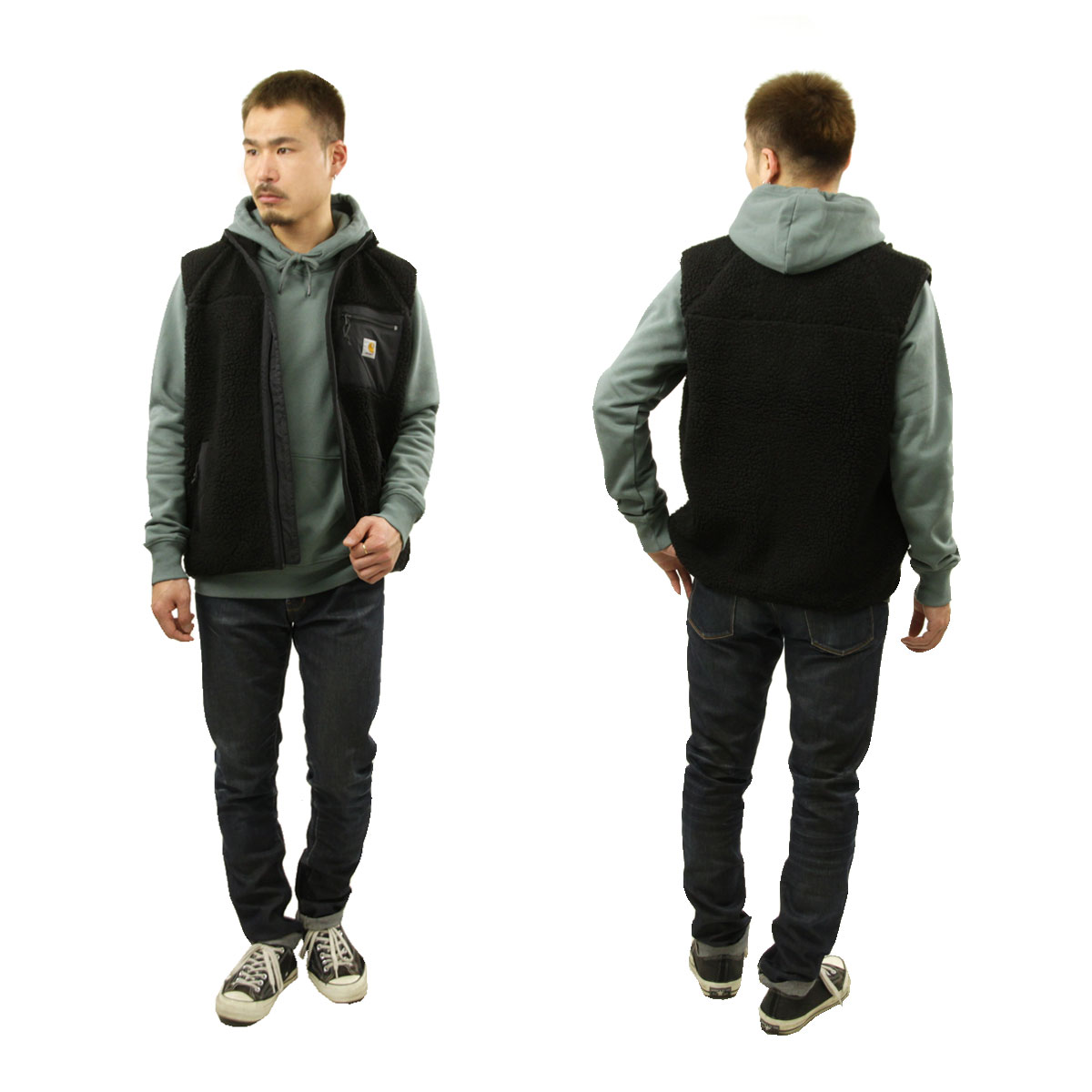 �����ϡ��� �٥��� ��� ������ CARHARTT WIP �ܥ��٥��� �������� PRENTIS VEST LINER BLACK/BLACK I035698 00EXX AB0B B1C C1D D4E E13F