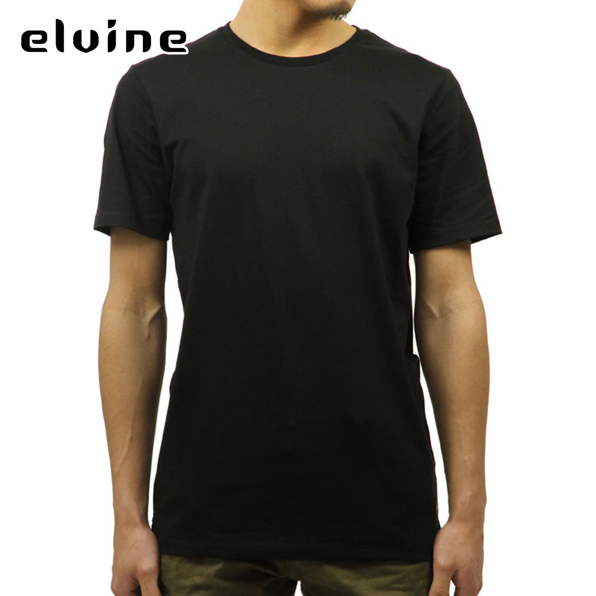 Х elvine Ź  ȾµT BASIC REGULAR FIT CREW NECK TEE BLACK 1100 110 A91B B1C C1D D1E E13F