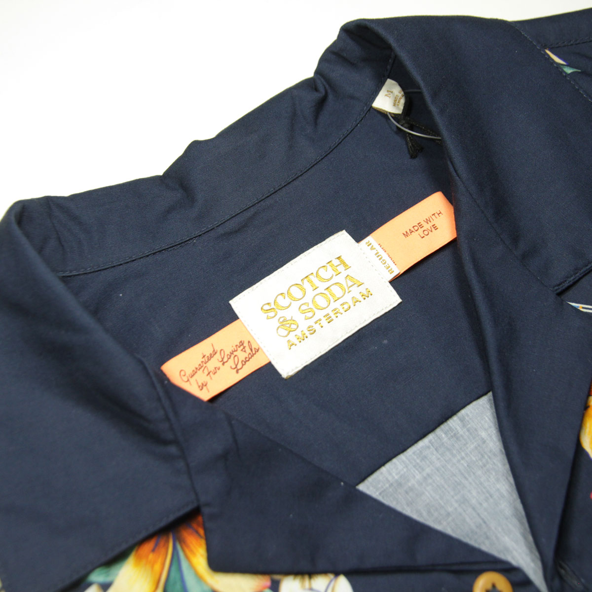 �����å�����ɥ����� ��� ���ߥ���� ��������Ź SCOTCH��SODA Ⱦµ����� �����ϥ���� SEASONAL PRINTED HAWAIIAN DETAILED SHIRT 166014 0218 COMBO B