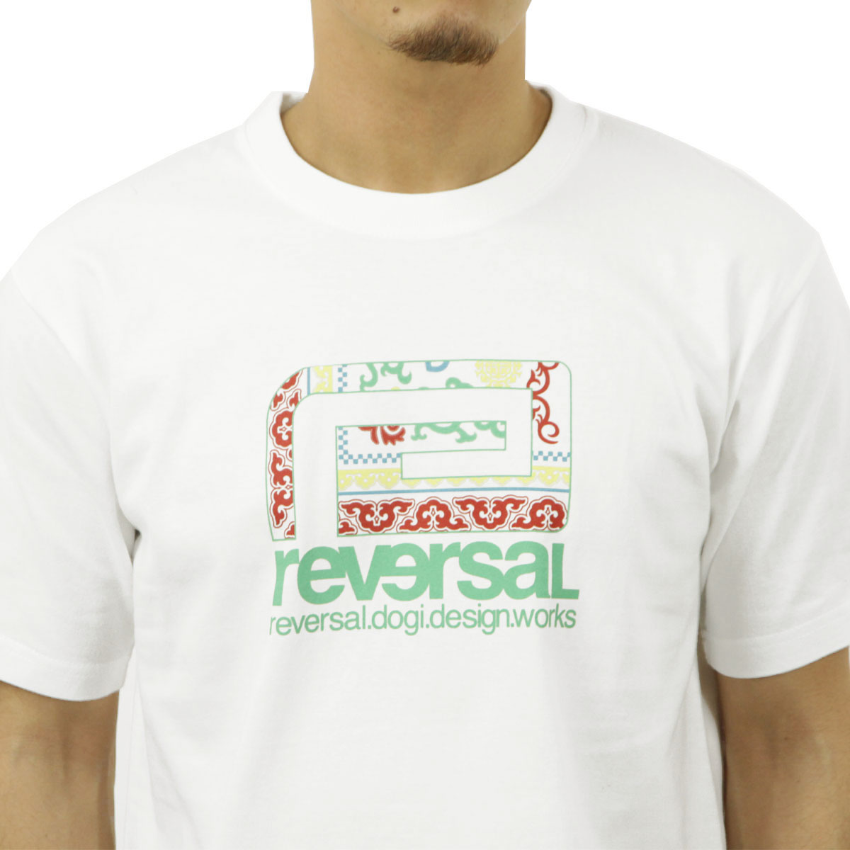 ��С����� ��� ȾµT����� ��������Ź REVERSAL ���åȥ� ���롼�ͥå� ���� �Хå��ץ��� BOKH BIG MARK COTTON TEE �Ύ܎��� rv26ss001 WH WHITE A06B B1C C1D D1E E01F