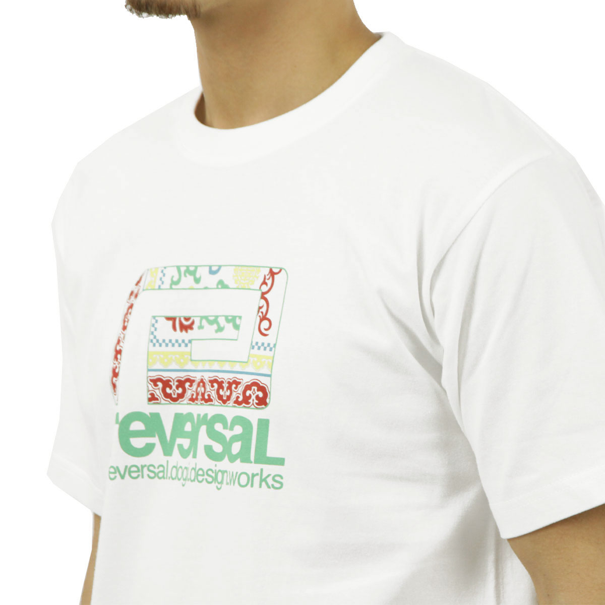 ��С����� ��� ȾµT����� ��������Ź REVERSAL ���åȥ� ���롼�ͥå� ���� �Хå��ץ��� BOKH BIG MARK COTTON TEE �Ύ܎��� rv26ss001 WH WHITE A06B B1C C1D D1E E01F